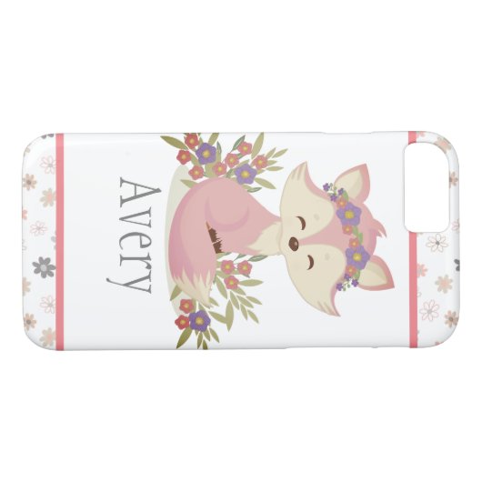 Sweet Boho Fox Personalisiert Case-Mate iPhone Hülle (Rückseite (Horizontal))