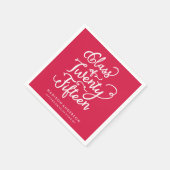 Sweet Boho in Red | Personalisiert Paper Napkins Serviette (Ecke)
