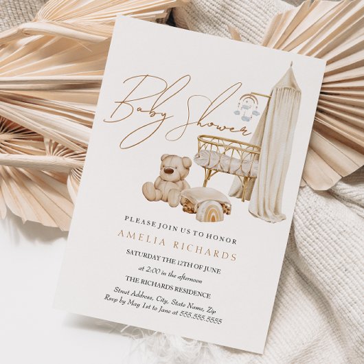 Sweet Boho Kinderzimmer Blue Baby Dusche Einladung