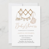 Sweet Boho Neutral Baby Dusche Einladung (Vorderseite)