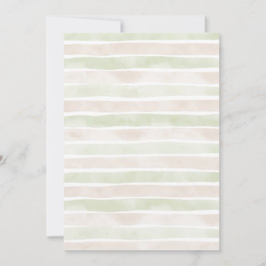 Sweet Boho Neutral Clothesline Girl Baby Shower Einladung (Rückseite)