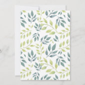 Sweet boho safari Tiere Salbei Baby Dusche Einladung (Rückseite)