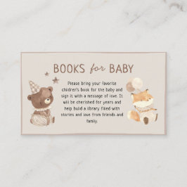 Sweet Boho Watercolor Tierbücher für Kinder Begleitkarte