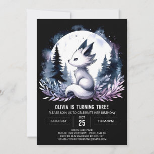 Sweet Boho Wolf Birthday Einladung