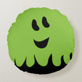Sweet Boo Ghost Pillow Green Rundes Kissen