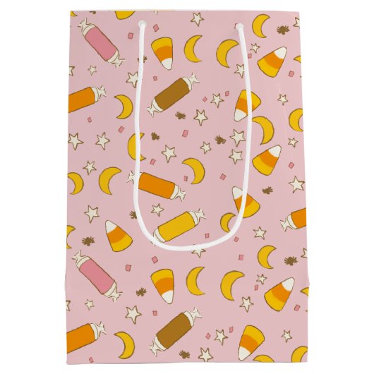 Sweet Boo Pink Halloween Candy Trick oder Trete Mittlere Geschenktüte (Rückseite)