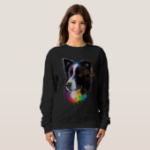 Sweet Border Collie Dog Portrait_6 Sweatshirt (Vorne ganz)