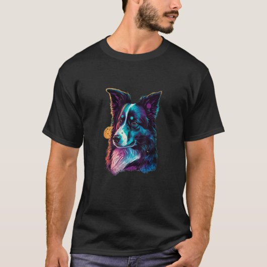 Sweet Border Collie Dog Portrait_8 T-Shirt (Vorderseite)