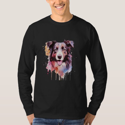 Sweet Border Collie Portrait Dog  2 T-Shirt (Vorderseite)