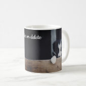 Sweet Border Collie Puppy Personalisiert Kaffeetasse (VorderseiteRechts)
