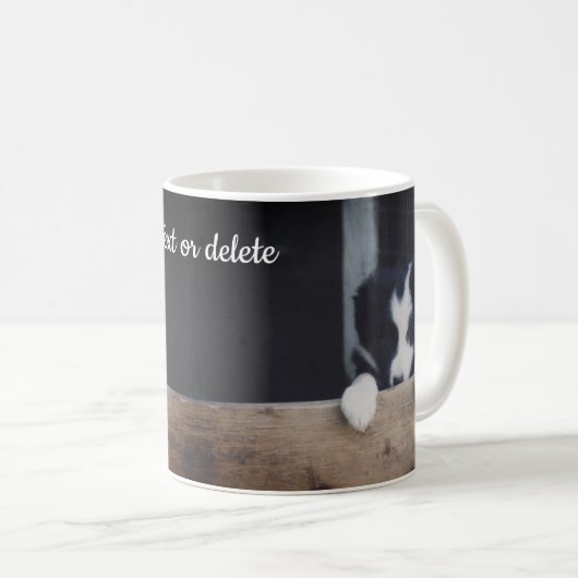 Sweet Border Collie Puppy Personalisiert Kaffeetasse (VorderseiteRechts)