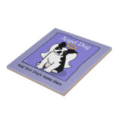 Sweet Boston Terrier Angel Dog Memorial Fliese (Seite)