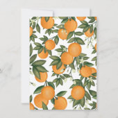 Sweet Botanical Citrus Orange Baby Duschfavoriten Dankeskarte (Rückseite)