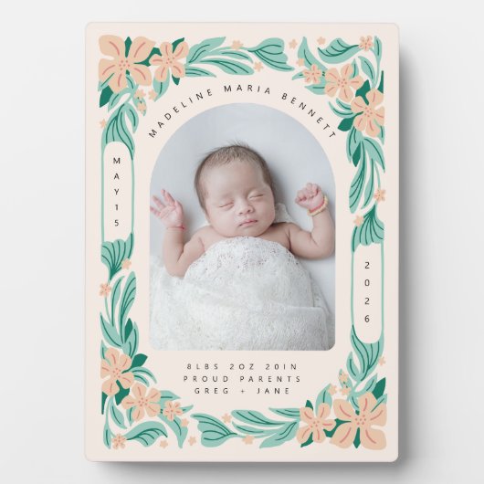 Sweet Botanicals Plaque Fotoplatte (Vorderseite)