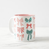 Sweet Bows Coquette Girlhood Trend Zweifarbige Tasse (Vorderseite Links)