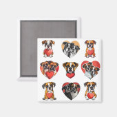 Sweet Boxer Hund und Herzwasser Magnet (Vorderseite/Rückseite)