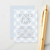 Sweet Boy Blue Gingham Books for Baby Shooter Begleitkarte
