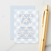 Sweet Boy Blue Gingham Books for Baby Shooter