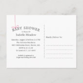 Sweet Boy Rabbit Moon Babydusche Einladungspostkarte (Rückseite)