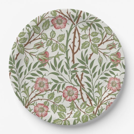 Sweet Briar Climbing Rose Muster Pappteller (Vorderseite)