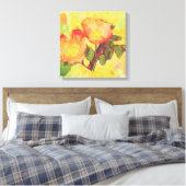 Sweet Briar Leaves Colorful Background Leinwanddruck (Insitu (Schlafzimmer))