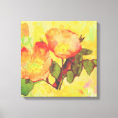 Sweet Briar Leaves Colorful Background Leinwanddruck (Vorderseite)