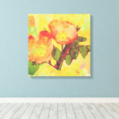 Sweet Briar Leaves Colorful Background Leinwanddruck (Insitu (Holzboden))