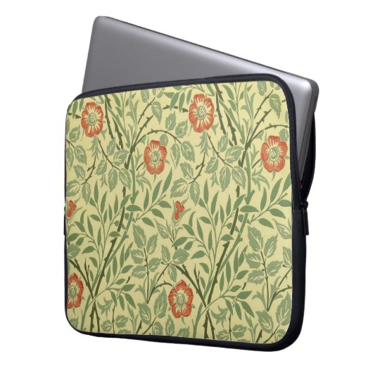 Sweet Briar Pattern (by William Morris) Laptopschutzhülle (Vorderseite Links)