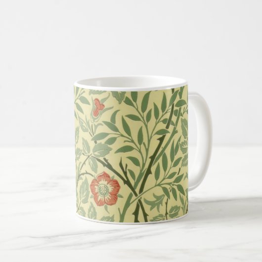 Sweet Briar Pattern (von William Morris) Kaffeetasse (VorderseiteRechts)