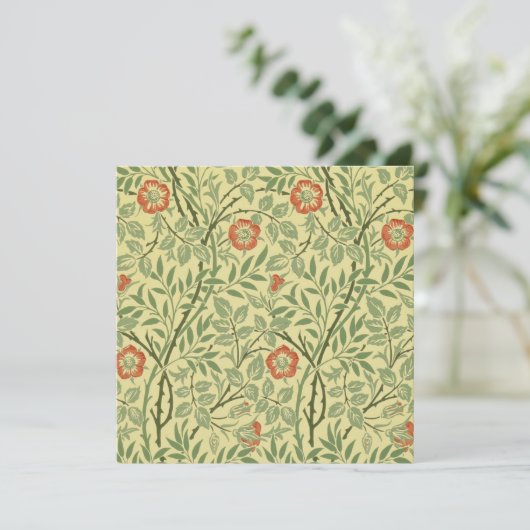 Sweet Briar Pattern (von William Morris) Karte (Stehend Vorderseite)