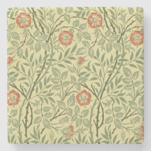 Sweet Briar Pattern (von William Morris) Steinuntersetzer (Vorderseite)