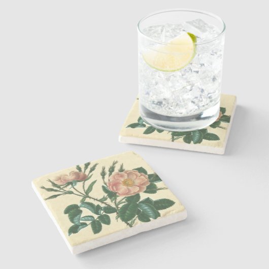 Sweet Briar Rose Steinuntersetzer (Seitenansicht)