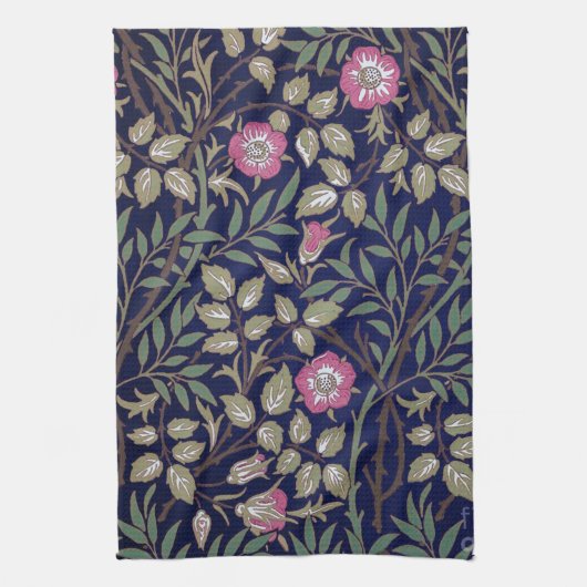 Sweet Briar, William Morris Geschirrtuch (Vertikal)