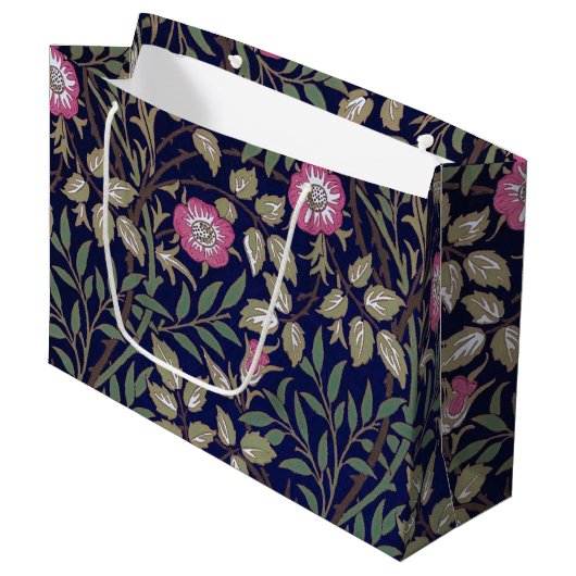 Sweet Briar, William Morris große Geschenktasche Geschenktüte (Vorderseite Schrägansicht)