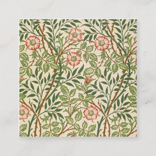 Sweet Briar William Morris Quadratische Visitenkarte (Vorderseite)