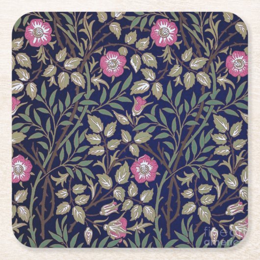 Sweet Briar, William Morris Rechteckiger Pappuntersetzer (Vorderseite)