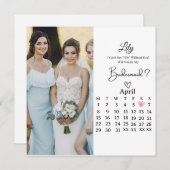 Sweet Bridesmaid Proposal Flat Card (Vorne/Hinten)