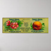 Sweet Brier Peach Label Poster (Vorne)