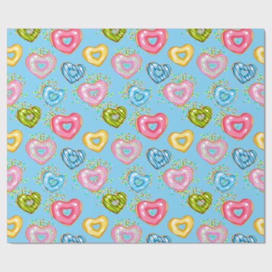 Sweet & Bright Donuts Donuts Serie Design 2 Geschenkpapier (Flach)