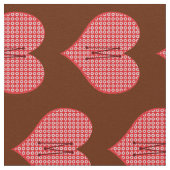Sweet Bright Funny Mit Monogramm Hearts Muster Stoff (Nahaufnahme)