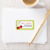 Sweet Bright Red Cherry Address Label Adressaufkleber (Insitu)