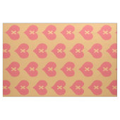 Sweet Bright Red Mit Monogramm Heart Pattern Stoff (Yard (91,4 cm))