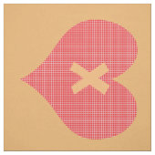 Sweet Bright Red Mit Monogramm Heart Pattern Stoff (Muster)