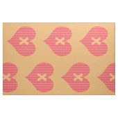 Sweet Bright Red Mit Monogramm Heart Pattern Stoff (Fat Quarter (45,7 x 55,9 cm))