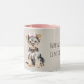 Sweet Brown Puppy Dog with Bow Tasse (Zentrum)