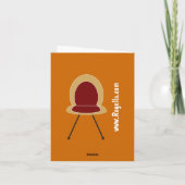 Sweet Brown Retro Chair All-Purpose Note Card Karte (Rückseite)