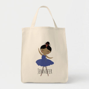 Sweet Brown Skin Girl Ballerina Tote Bag Tragetasche
