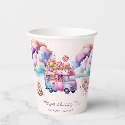 Sweet Budget CandyLane Kid's Geburtstag Pappbecher (Vorderseite)