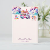 Sweet Budget CandyLane Kindersticker Dankeskarte (Stehend Vorderseite)