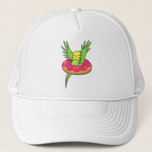 Sweet Budgies Funny Animals In Donut Pink Truckerkappe